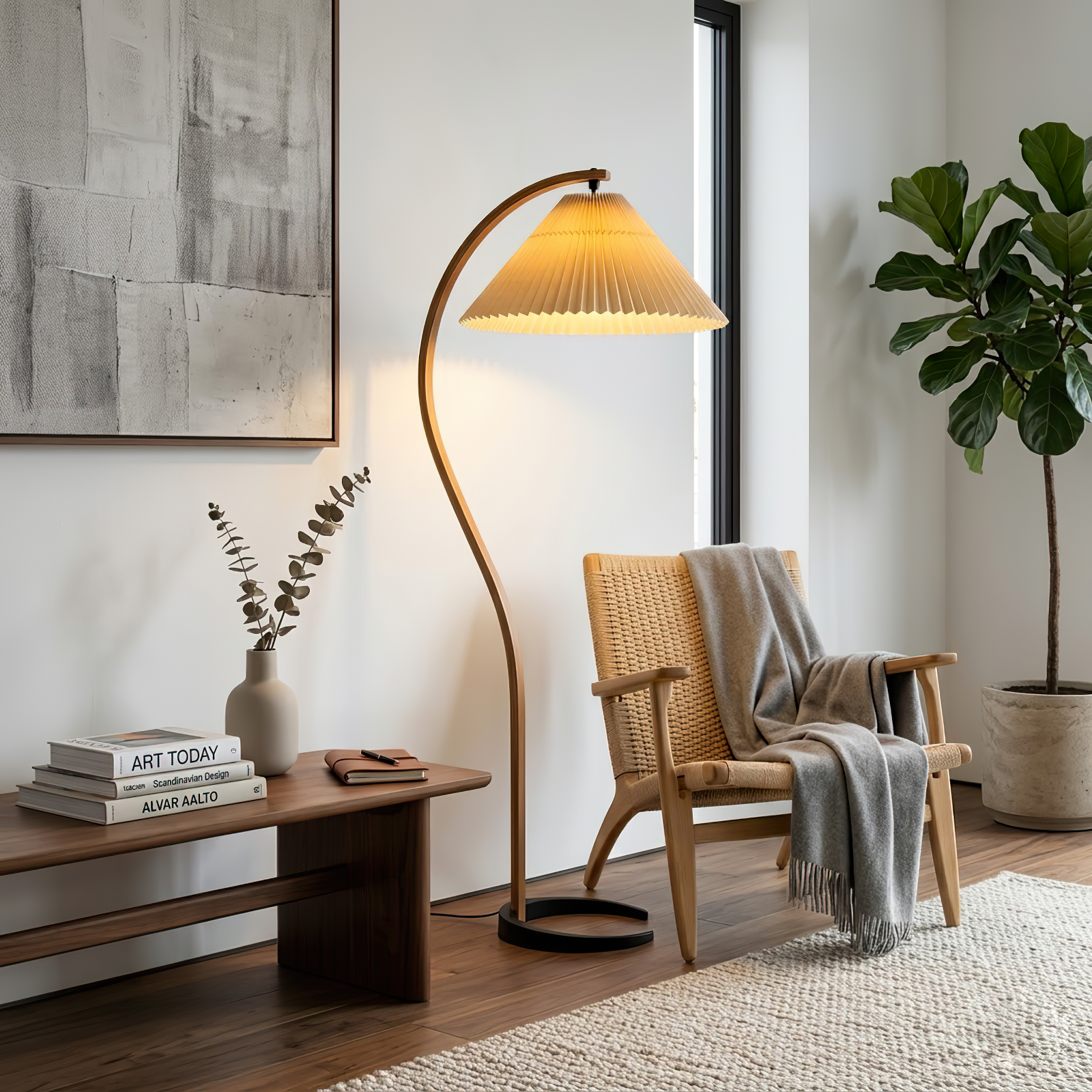 Arc Bentwood Floor Lamp